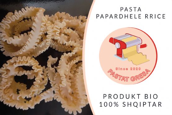 Pasta PAPARDHEL RICE Klasike me qumësht dhie dhe veze fshati nga Pasta Gresa